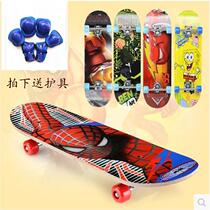 Childrens four-wheel scooter beginner Primary School Baby mens and women 4-12 flash wheel childrens teenagers double pry board