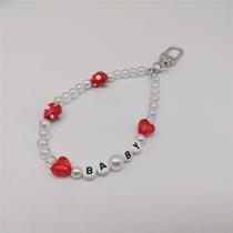 European and American cross-border acrylic letters LOVE mobile phone chain butterfly bag hanging buckle decorative pendant accessories