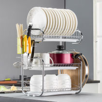 Kitchen bowl rack Household dishes Chopsticks drain storage rack Cutting board knife storage rack Knife rack Chopsticks cage storage box