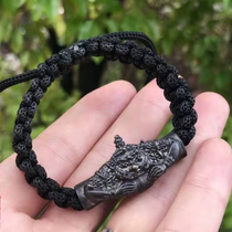Thai Buddha Truffle Real Pint Rahu Bracelet Bracelet Bracelet Bracelet Black Prepared Coconut Shell Bracelet Handstring Lahu
