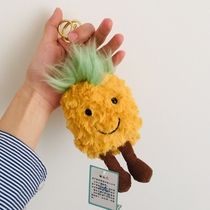Butter fruit pineapple hanger in red doll doll with pillow plush cute ugly bag key hanging