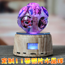 Birthday gift personalized custom photo crystal ball music box eight tone rotating diy personalized custom send little girl