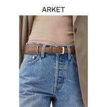 Lady ARKET REAL LEATHER HIGH WAIST BELT BROWN 2022 SPRING NEW 1038663002