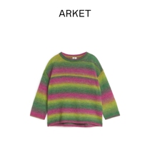 ARKET Girls blend gradient color striped knit shirts 2022 spring new 1045657002