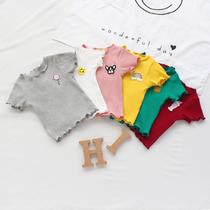 Summer 1 Girls Short sleeve T-shirt 2 Boys baby T-shirt 3 years old baby half sleeve undershirt Small childrens clothing top 70 cotton