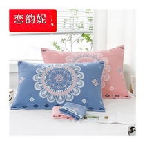 Pure cotton pillow towel three layers of gauze adult cotton household couple thickening anti-slip sweat pillow towel pair