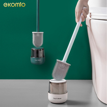Toilet toilet brush wall hanging luxury household artifact washing toilet without dead angle senior long handle silicone cleaning brush