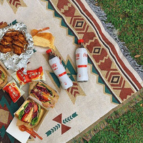 Cross-border camping blanket picnic mat outdoor portable moisture proof mat ins wind outdoor blanket