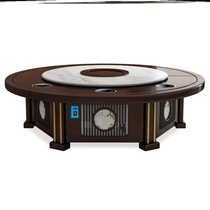 Santa Ferro New Chinese Hotel Hotel Electric Manual Large Round Table 15 People 20 People Dining Table Induction of Imitation Large