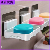 Toilet non-perforated soap box drain suction cup bathroom shelf wall-mounted soap rack bathroom soap box