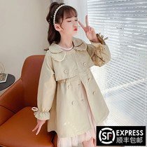  Girls  coat autumn 2021 new Zhongda childrens western style little girl net red princess Korean spring and autumn windbreaker