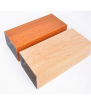 Spot aluminum square tube aluminum square pass wood grain aluminum alloy square tube profile outdoor curtain wall partition square tube rectangular decoration
