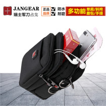 Swiss Army Knife Small Backpack Mens Single Shoulder Bag Mini Wearing Leather Belt Mobile Phone Purse Strings Male multifunction Chaump Work pockets