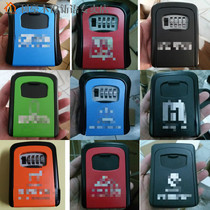 Code Lock Box Furnishing company Site cat eye door mirror wall-mounted key deposit box Minded metal anti-theft storage