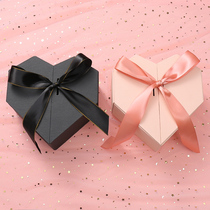 ins lipstick heart-shaped gift box empty box subnet Red love gift box to send girlfriend birthday gift packaging girl version