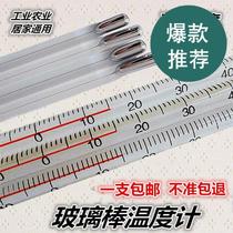 T glass thermometer red mercury chemical experiment scale bar gauge thermometer 0-50 100 200 300
