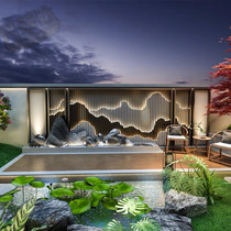 Rose gold stainless steel partition rockery screen yellow titanium grille with light black titanium engraving products metal Chinese style