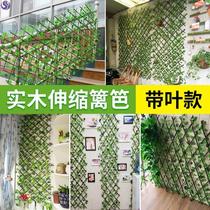 Fence fence outdoor courtyard door guardrail partition decoration restaurant flower stand planting railing green wooden fence anti-corrosion