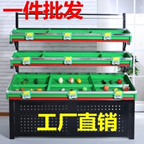 Moisture-proof oblique supermarket thickened shelf platform fruit and vegetable display stand waterproof metal fresh booth single-layer fruit