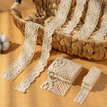 Pure cotton cotton thread wide lace white clothes decoration with lace narrow fabric kindergarten ring creation handmade diy accessories