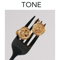 TONE Gold Coin Ear Clip Mosquito Incense Pan Style Superior Temperament Brief About 100 Hitch Ancient Niche Design Without Earhole Woman