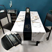 Nordic ins style tablecloth light luxury tablecloth pvc table cloth waterproof and oil-proof disposable anti-hot rectangular coffee table table mat