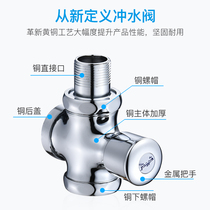Delayed hand press type All copper body flushing valve Self-closing urinal squat toilet Stool flushing valve Toilet valve
