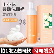 Camellia facial cleanser cleaning oil control shrinkage pore cleanser deep mild foam hydration male and female students
