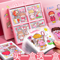 100 handbill stickers No-mark waterproof suit material bag decorated with small pattern sticking water glass Child cute girl Heart cheap This cane stickler stickler stickup girls diy tool