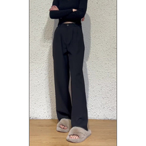 Pants 2022 New Uniform Working Pants Woman Professional Straight Cylinder Small Tall Waist Wide Leg Black Casual Western Dress Pants