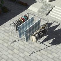 Outdoor simple clothes hanger floor home outdoor galvanized steel tube Large clotheshorse sunburn Quilt Gods windproof rougher