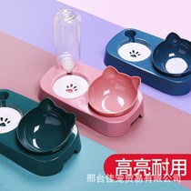New cat bowl double bowl dog bowl automatic drinking dog bowl cat bowl cat bowl pepper pet supplies manufacturer batch