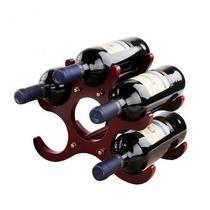 Creative wine cabinet wine rack ornaments household storage wine red wine shelf small solid wood bamboo bar rack