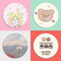 Super cute mouse pad girl ins Wind creative trumpet animation simple pink cartoon office personality portable