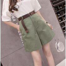 Loose shorts womens 2020 summer new Korean version wide leg five-point pants thin high waist a word hot pants casual shorts