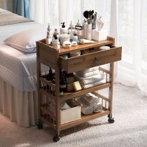 Solid wood beauty cart Beauty salon cart storage rack Nail special storage car Instrument rack Hair tool car