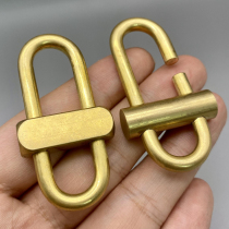 Brass handmade key chain ring ring Chinese word clasp Luban lock tide male car waist hanging personality creative car lock keychain