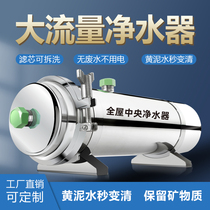 Full house central water purifier for home straight drinking tap water Entry big flow outdoor water purifier stainless steel filter