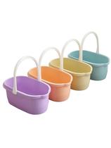 Plastic floor mop bucket mop bucket mop bucket mop dry bucket rectangular flat sponge drain household vintage bucket