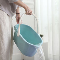 Household plastic washing mop bucket squeezing bucket sponge mop cleaning bucket hand-held mop Rod free of hand-washing mop