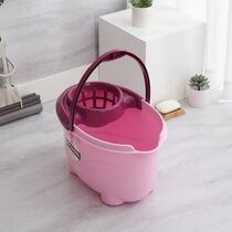 Plastic old-fashioned mop bucket rotating water single bucket household manual squeezed bucket hand-pressed mop bucket mop bucket