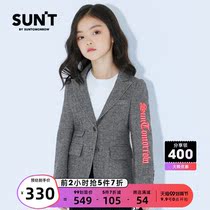suntomorrow girl small suit Academy style leisure spring and autumn clothing 2021 new childrens suit coat tide