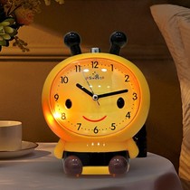 Little bee cartoon alarm clock childrens room students use to get up artifact boy bedroom 2021 new night light all-in-one female