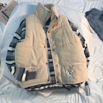 Winter waistcoat men's cotton-padded jacket clothes padded corduroy vest Joker waistcoat large size warm horse clip coat