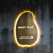 Creative signboard custom hollow iron light box Billboard custom wall outdoor door LED luminous characters