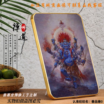 Custom Tibetan Buddhism filth trail King Kong portrait Vigorously mighty anger to remove filth King Kong Thangka hanging painting flash film setting table