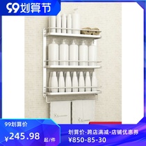 Punch-free space aluminum Bathroom Kitchen rack bathroom pendant toilet rack towel rack