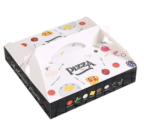 Pizza box with a 6 inch 7 inch 8 inch pizza packs pizza box