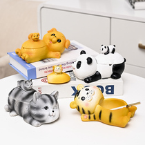 Resin Animal Individuality Trend Home Office Living Room With Cover Anti Fly Minima Creative Personality Trend Ashtray