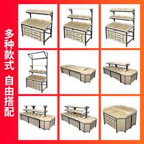 Supermarket fruit shelf display rack vegetable shelf fruit shop wooden fruit shelf creative multi-layer